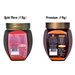 Orchard Honey Combo Pack (Lichi+Premium) 100 Percent Pure and Natural (2 x 1 kg)